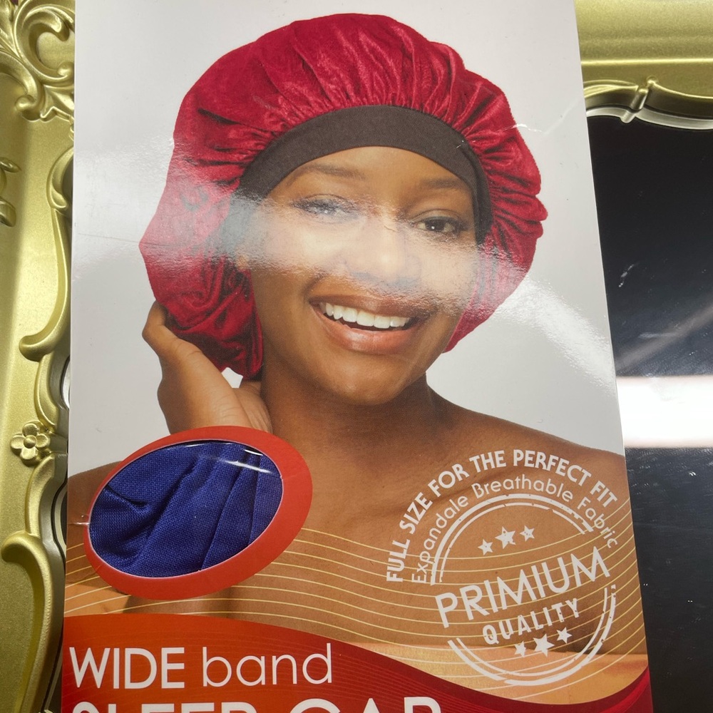 Red Wide Band Sleep Cap
